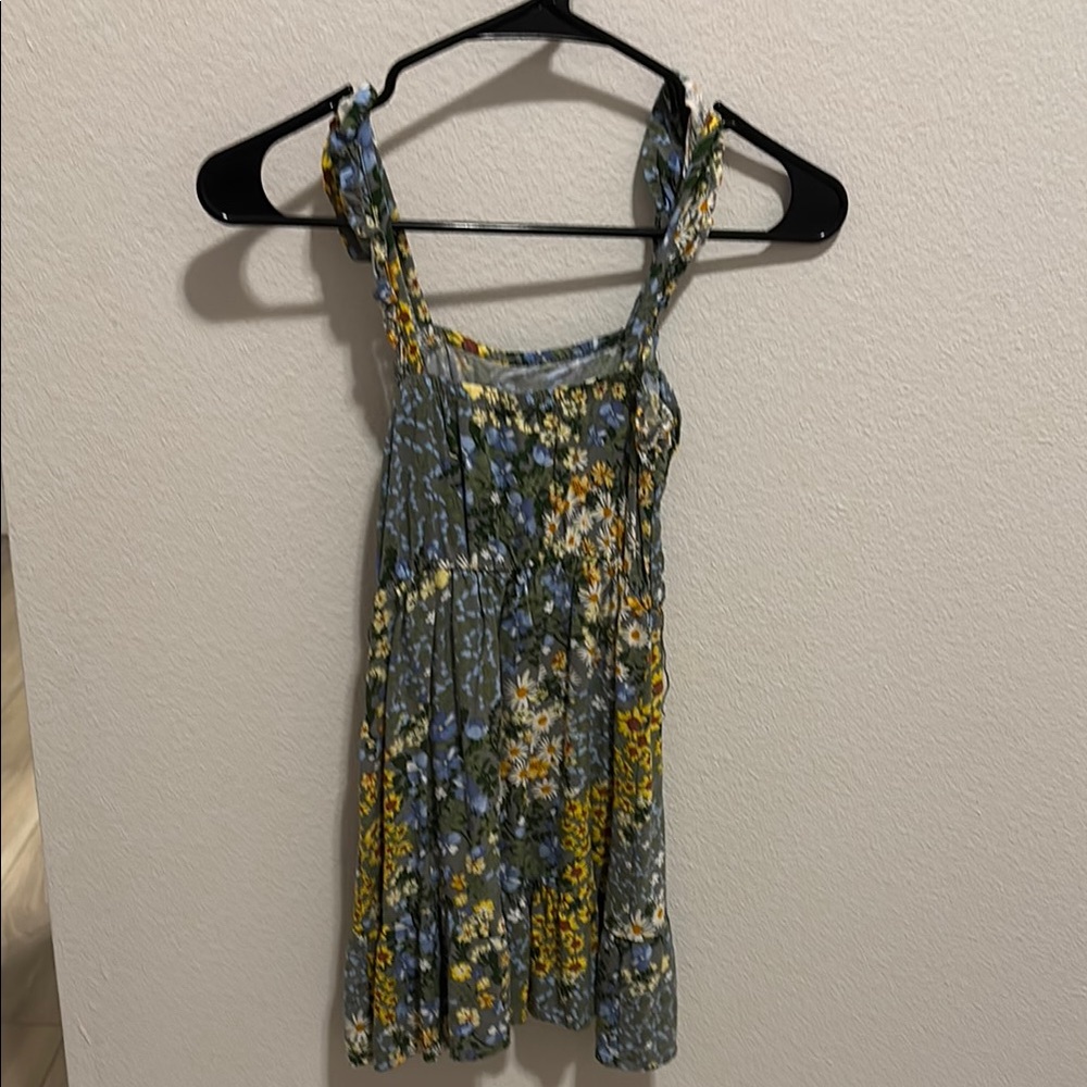 btween Floral Kids Dress - Blue and Yellow